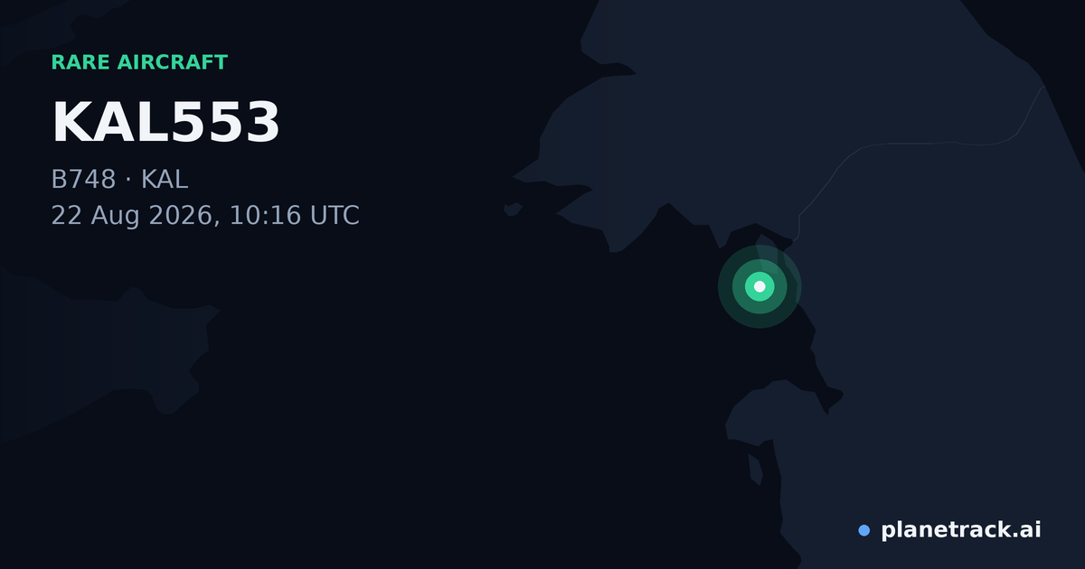Map of where KAL553's rare aircraft happened