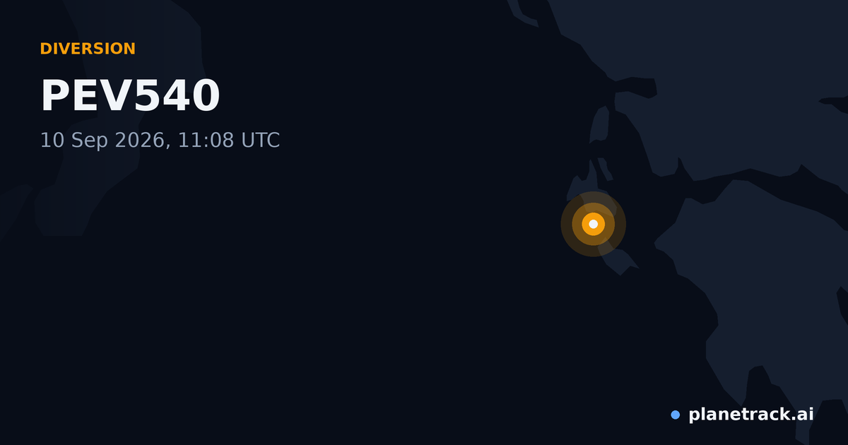 Map of where PEV540's diversion happened