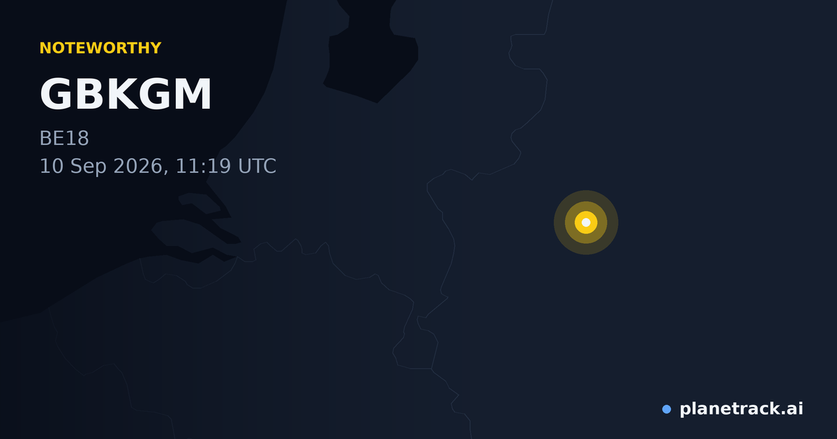 Map of where GBKGM's special aircraft happened