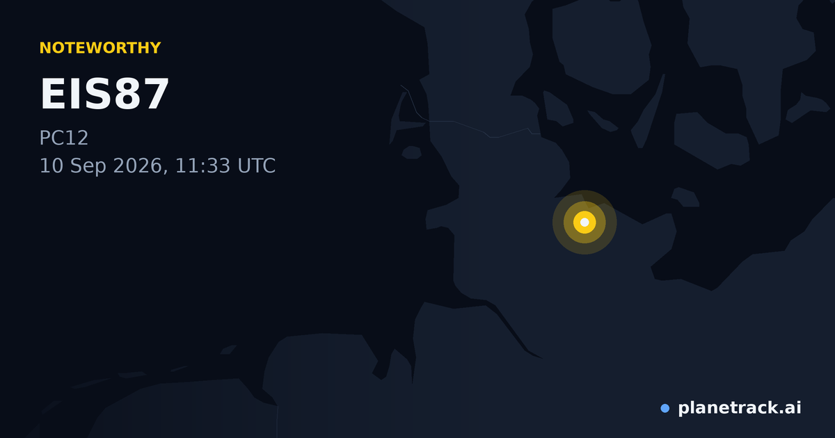 Map of where EIS87's special aircraft happened