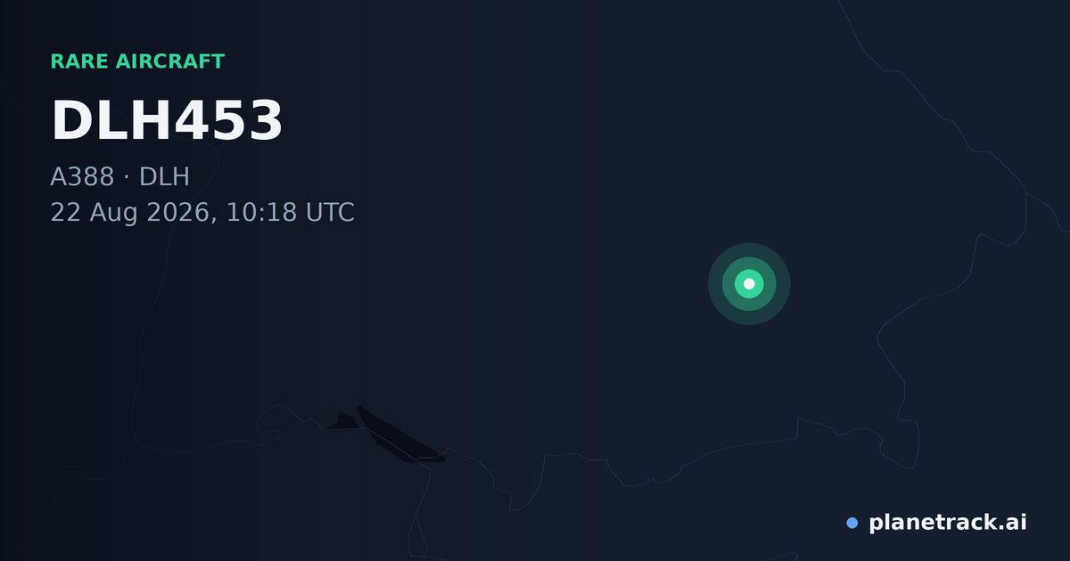 Map of where DLH453's rare aircraft happened