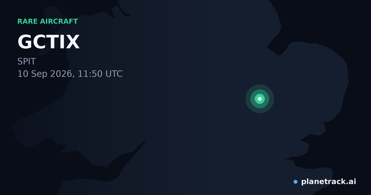 Map of where GCTIX's rare aircraft happened