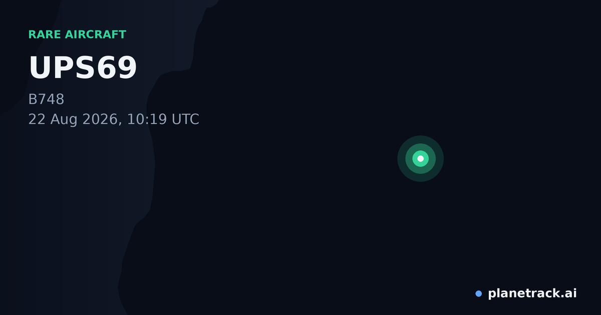 Map of where UPS69's rare aircraft happened