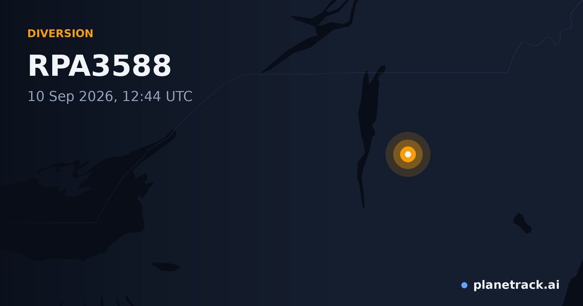Map of where RPA3588's diversion happened