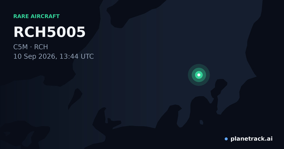 Map of where RCH5005's rare aircraft happened