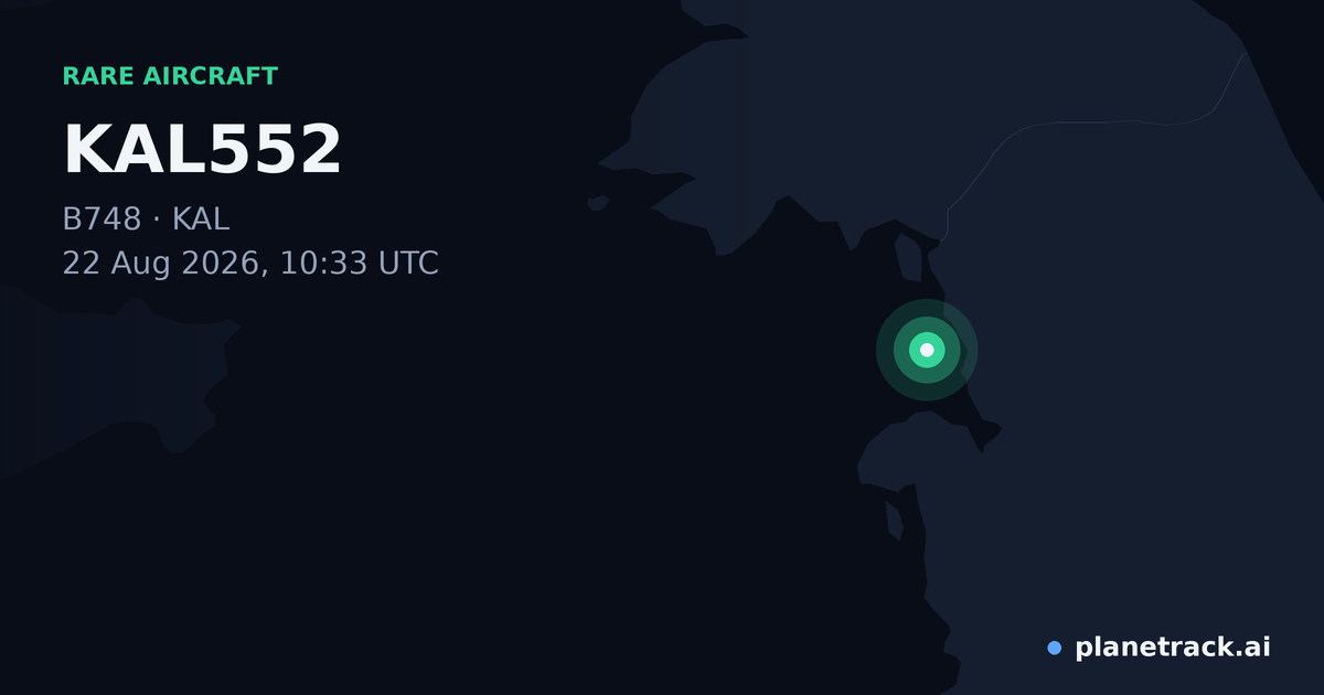Map of where KAL552's rare aircraft happened