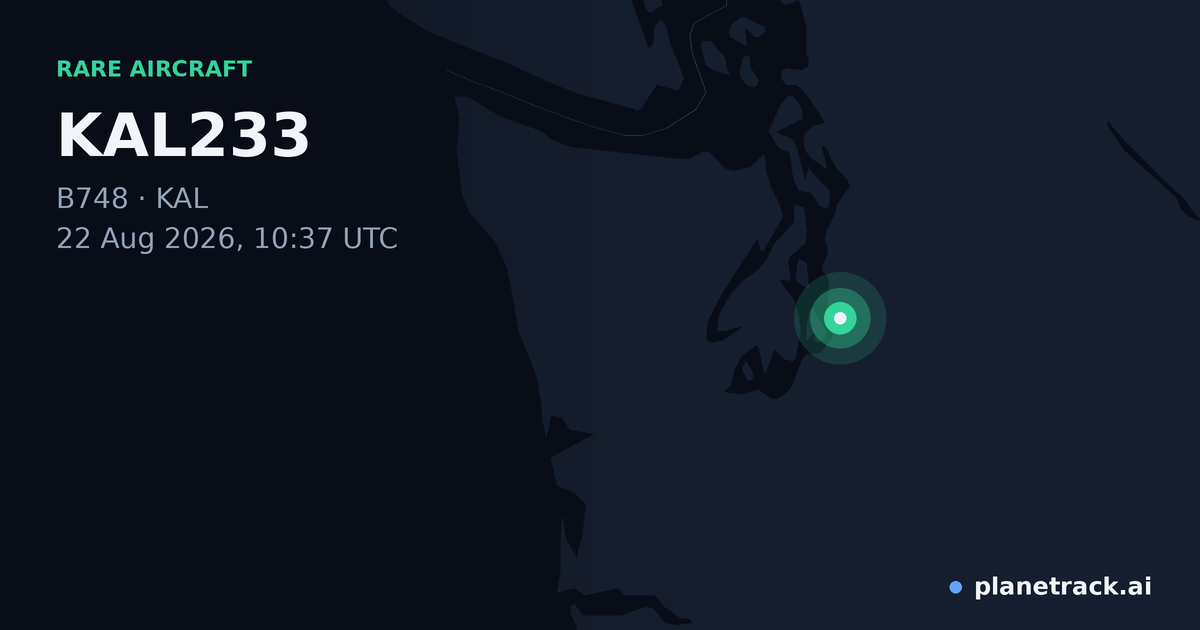 Map of where KAL233's rare aircraft happened