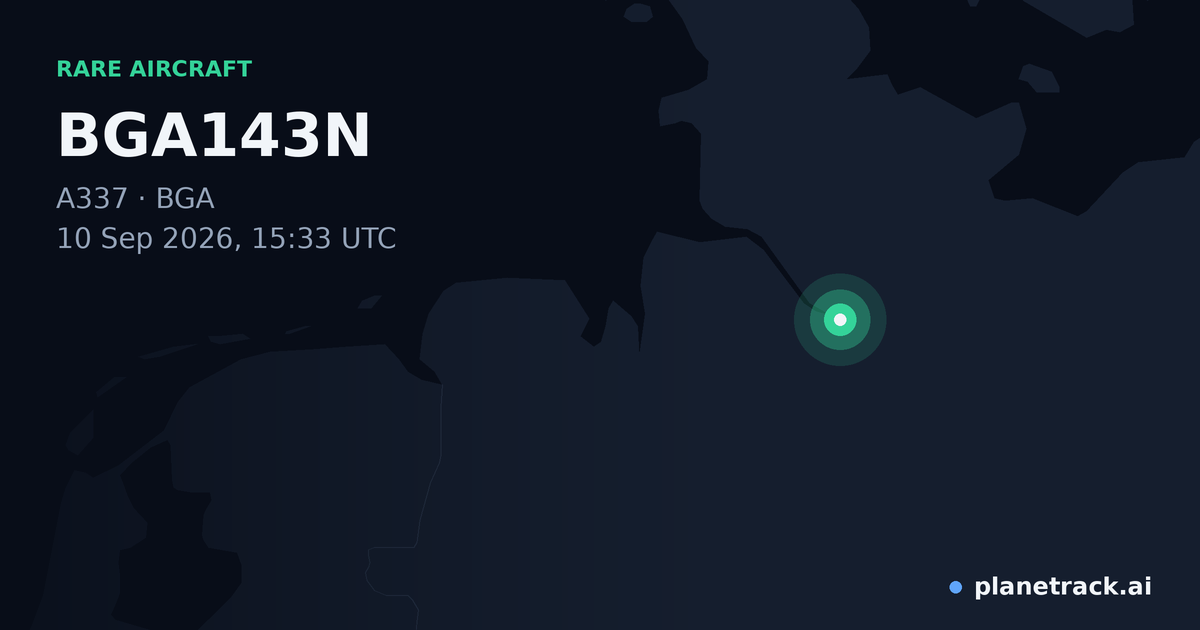 Map of where BGA143N's rare aircraft happened