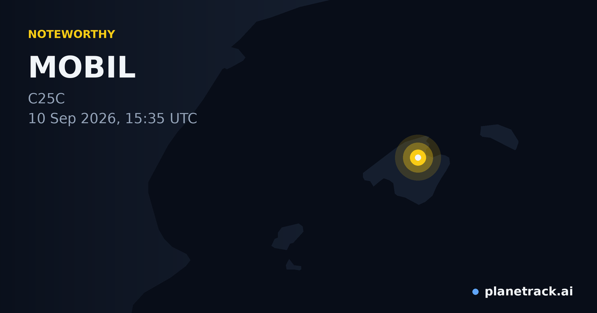 Map of where MOBIL's special aircraft happened