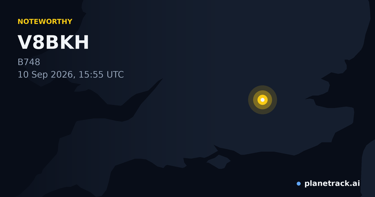 Map of where V8BKH's special aircraft happened