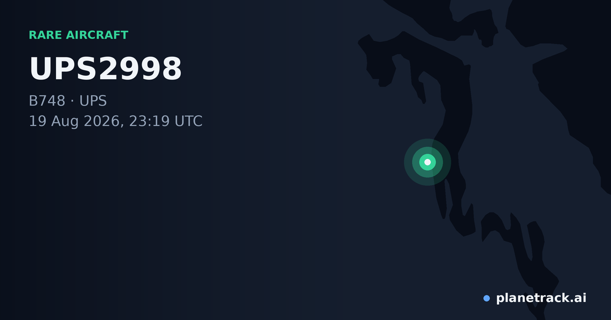 Map of where UPS2998's rare aircraft happened