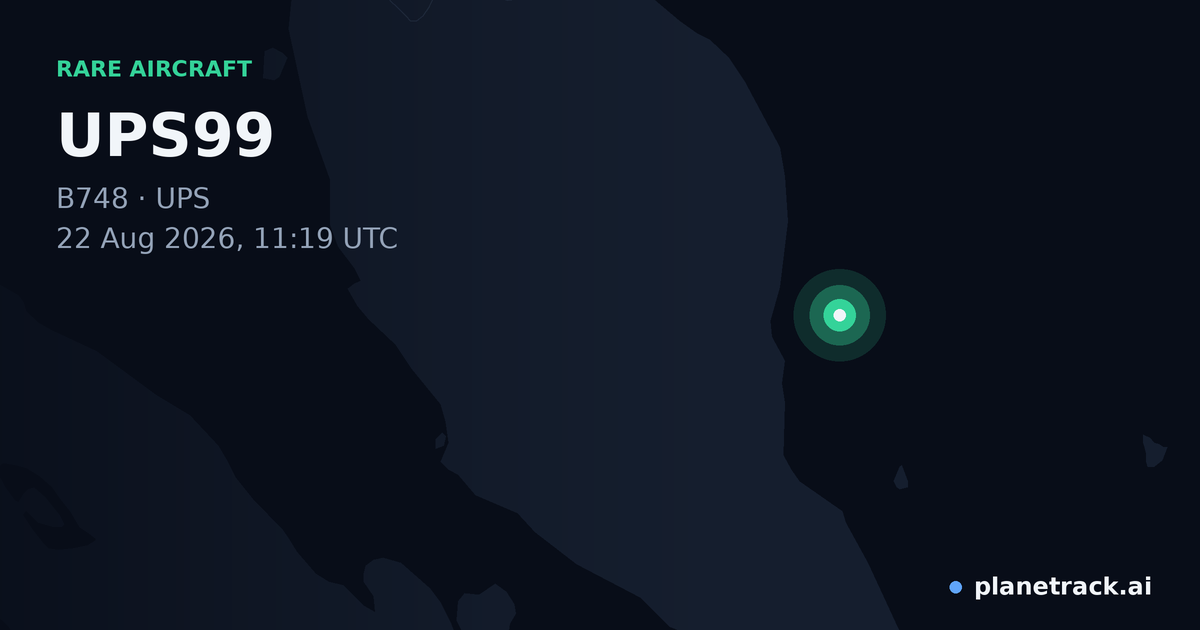 Map of where UPS99's rare aircraft happened