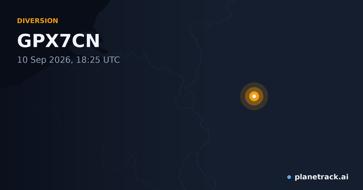Map of where GPX7CN's diversion happened