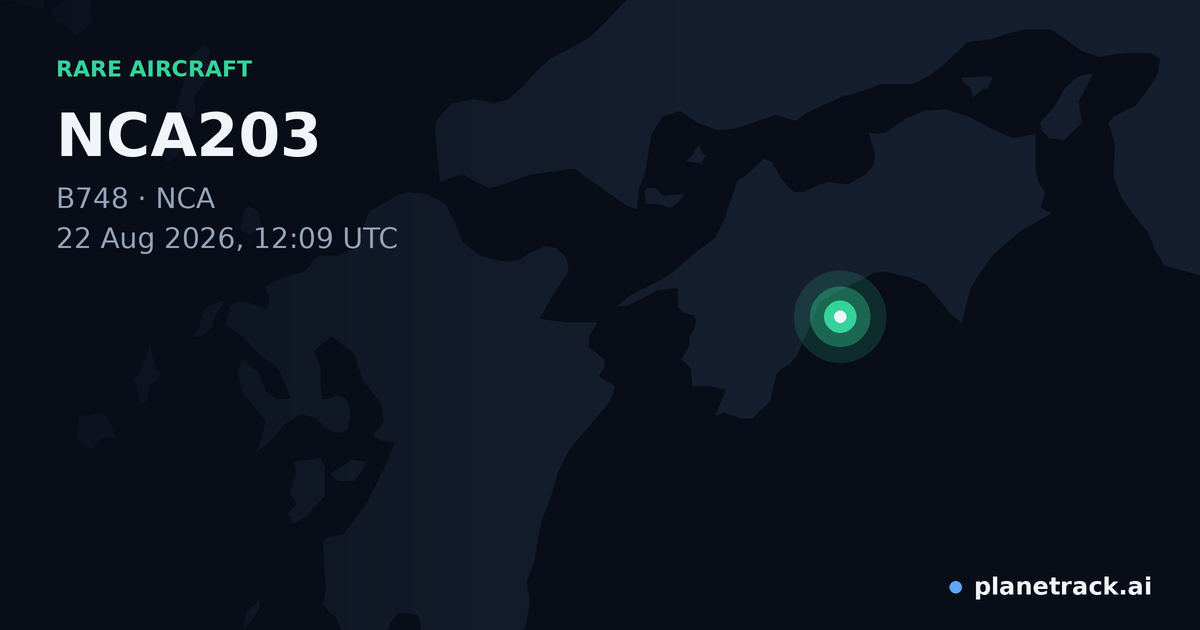 Map of where NCA203's rare aircraft happened