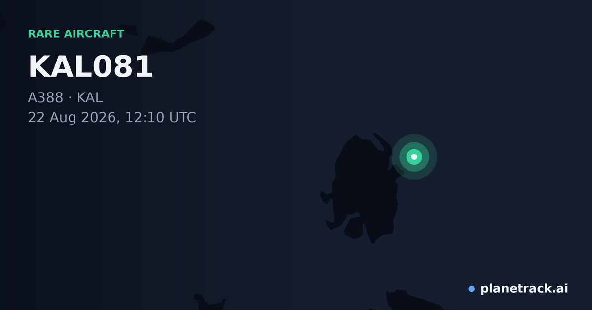 Map of where KAL081's rare aircraft happened