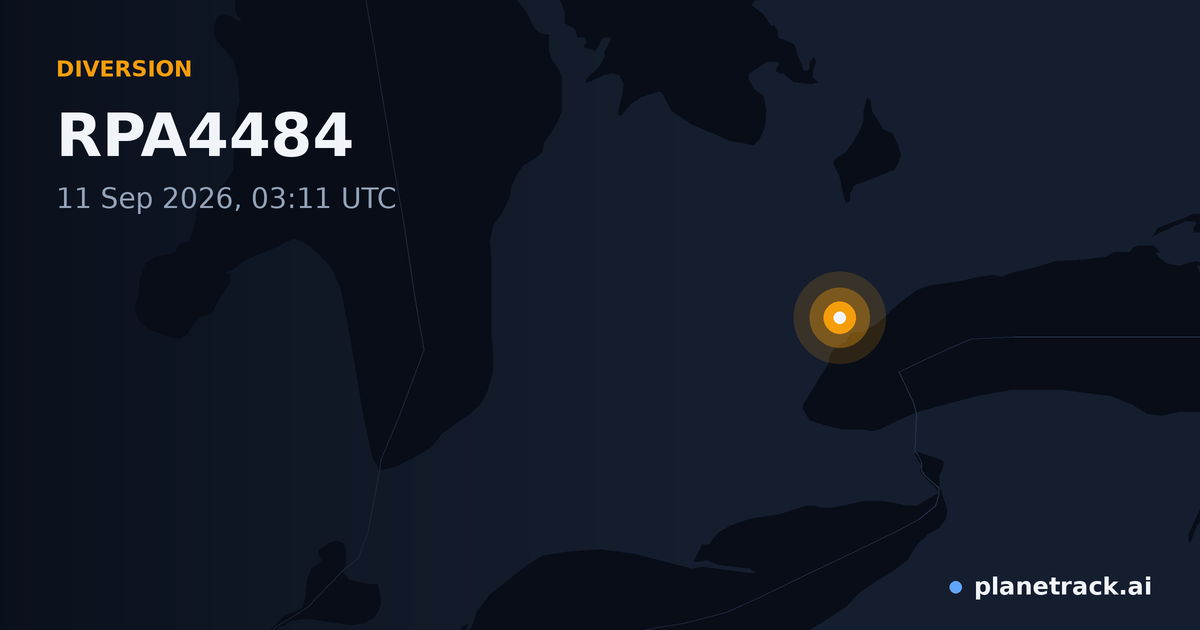 Map of where RPA4484's diversion happened