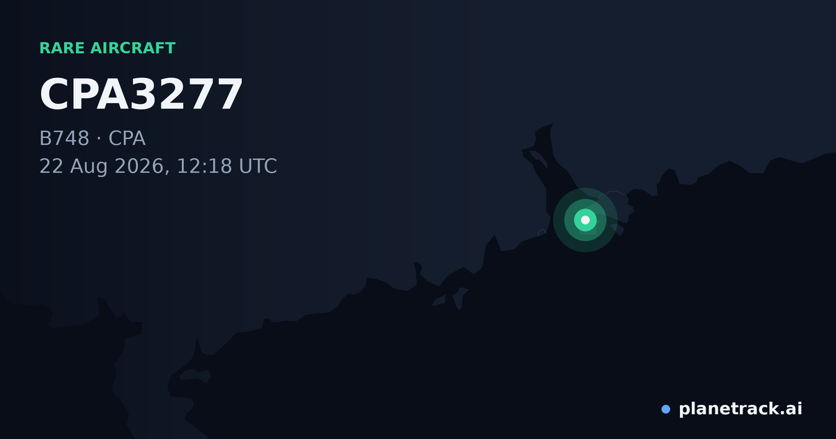 Map of where CPA3277's rare aircraft happened