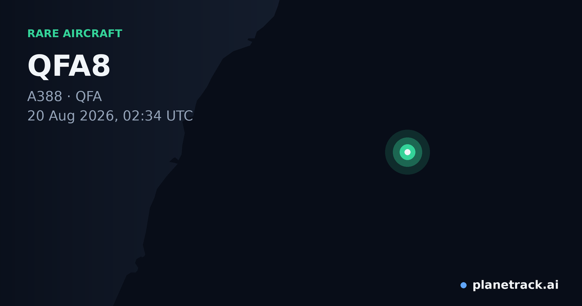 Map of where QFA8's rare aircraft happened