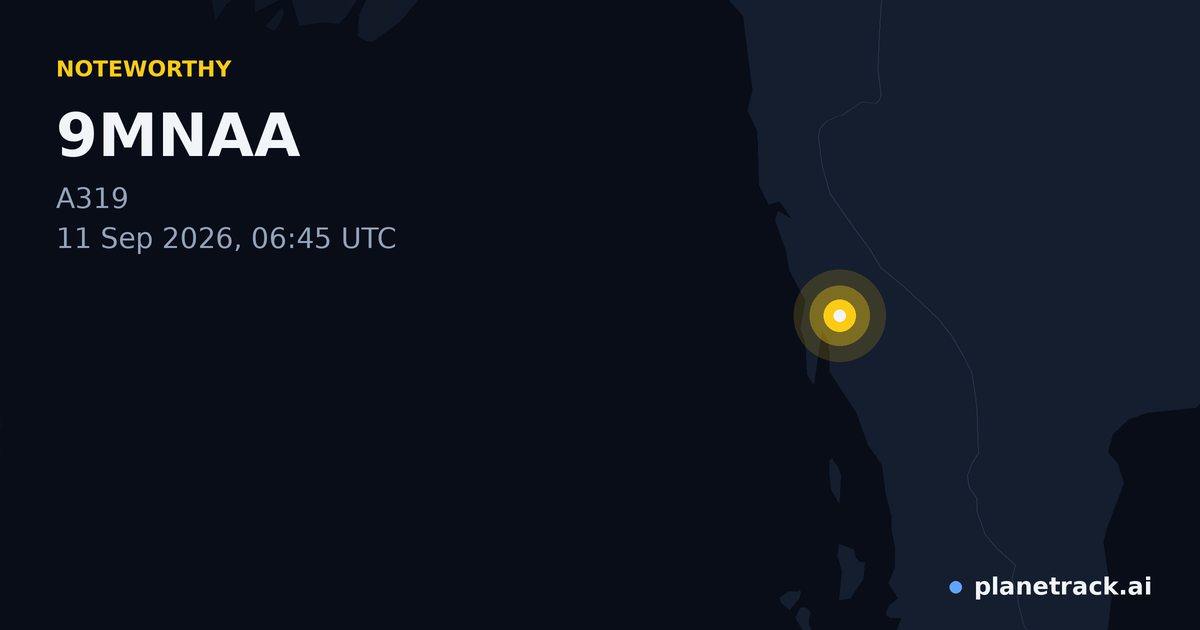Map of where 9MNAA's special aircraft happened