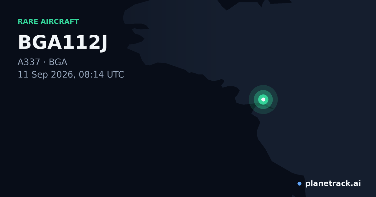 Map of where BGA112J's rare aircraft happened