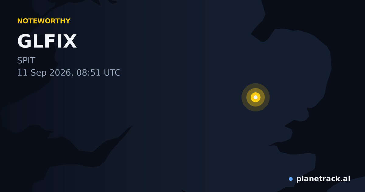 Map of where GLFIX's special aircraft happened