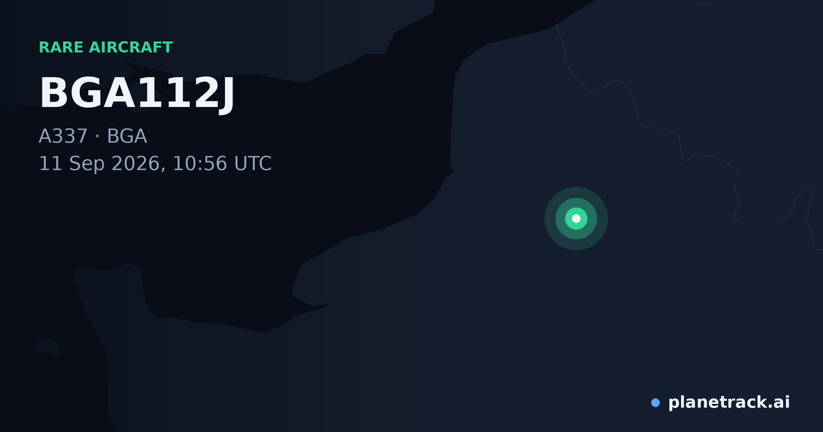 Map of where BGA112J's rare aircraft happened