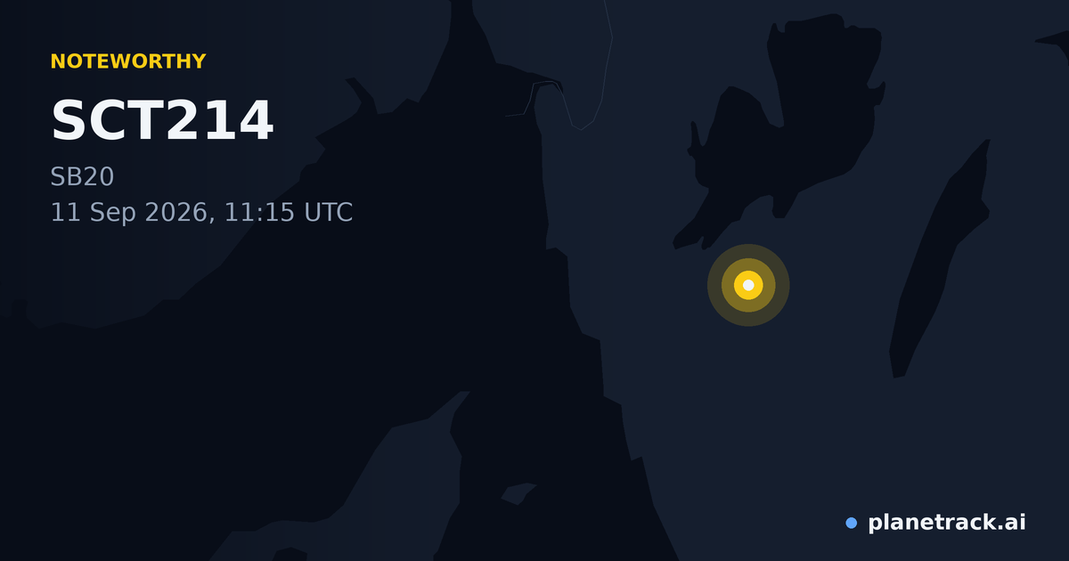 Map of where SCT214's special aircraft happened