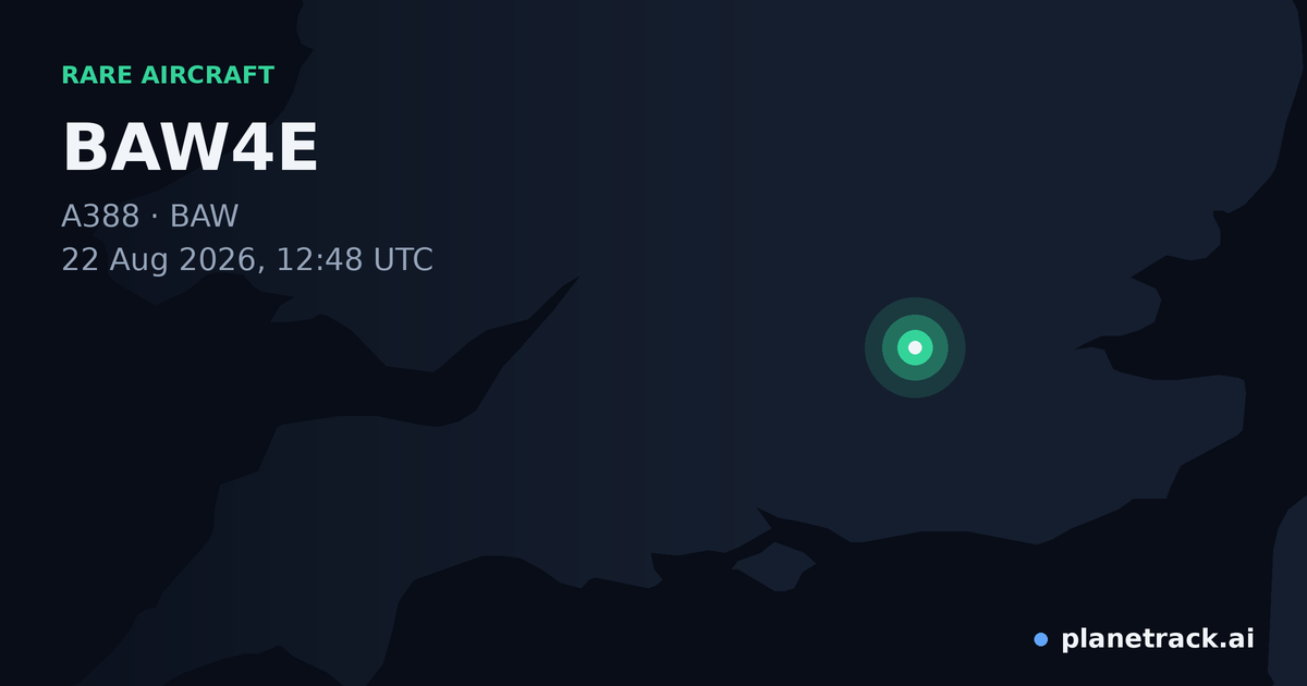 Map of where BAW4E's rare aircraft happened