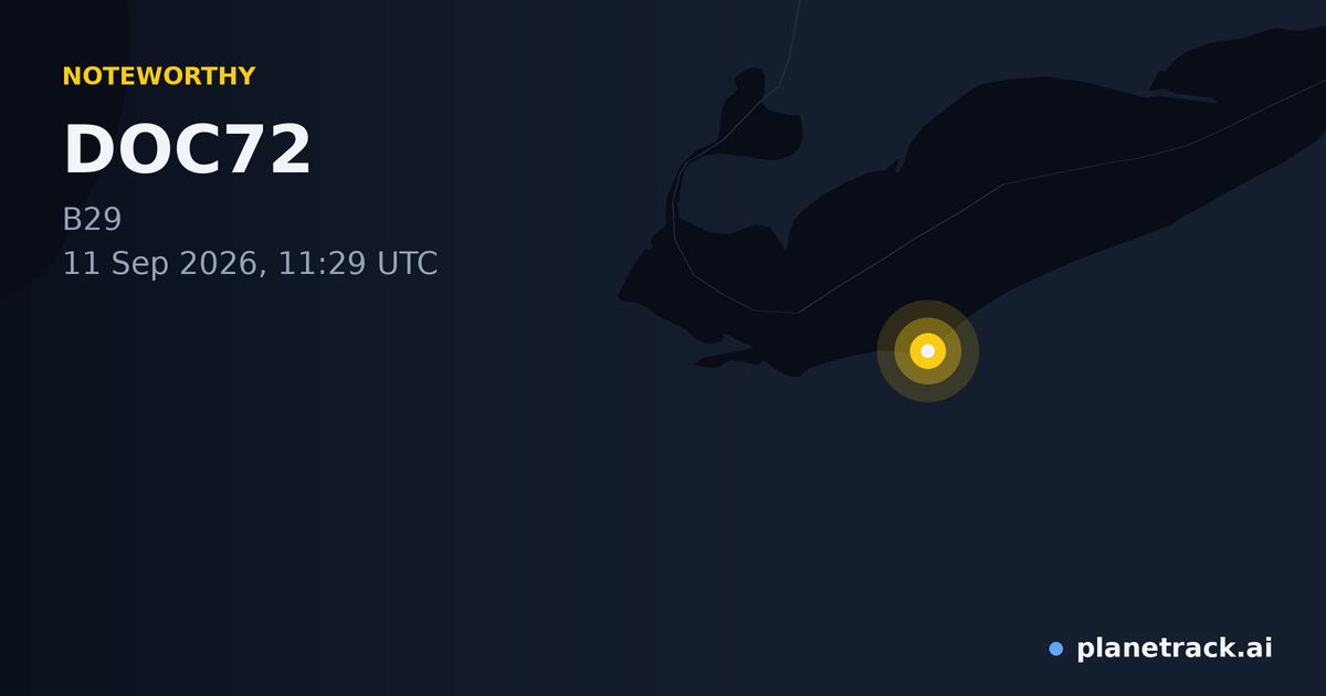Map of where DOC72's special aircraft happened
