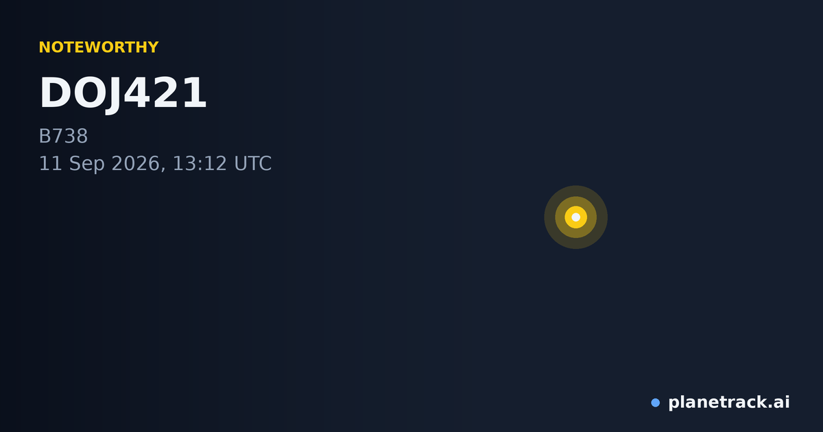 Map of where DOJ421's special aircraft happened