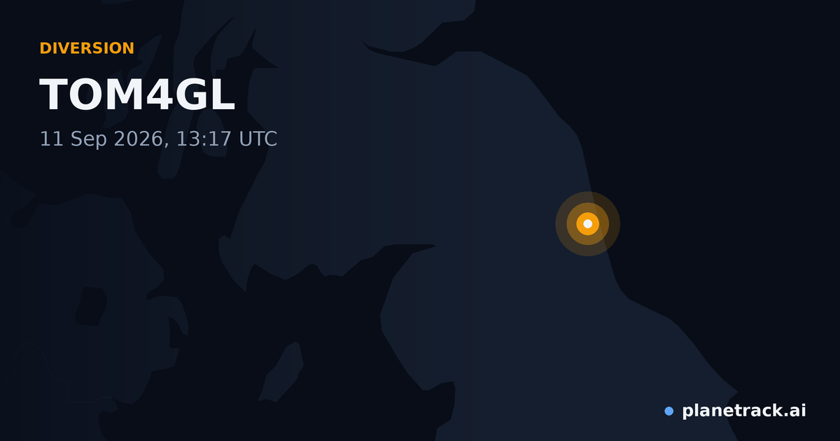 Map of where TOM4GL's diversion happened