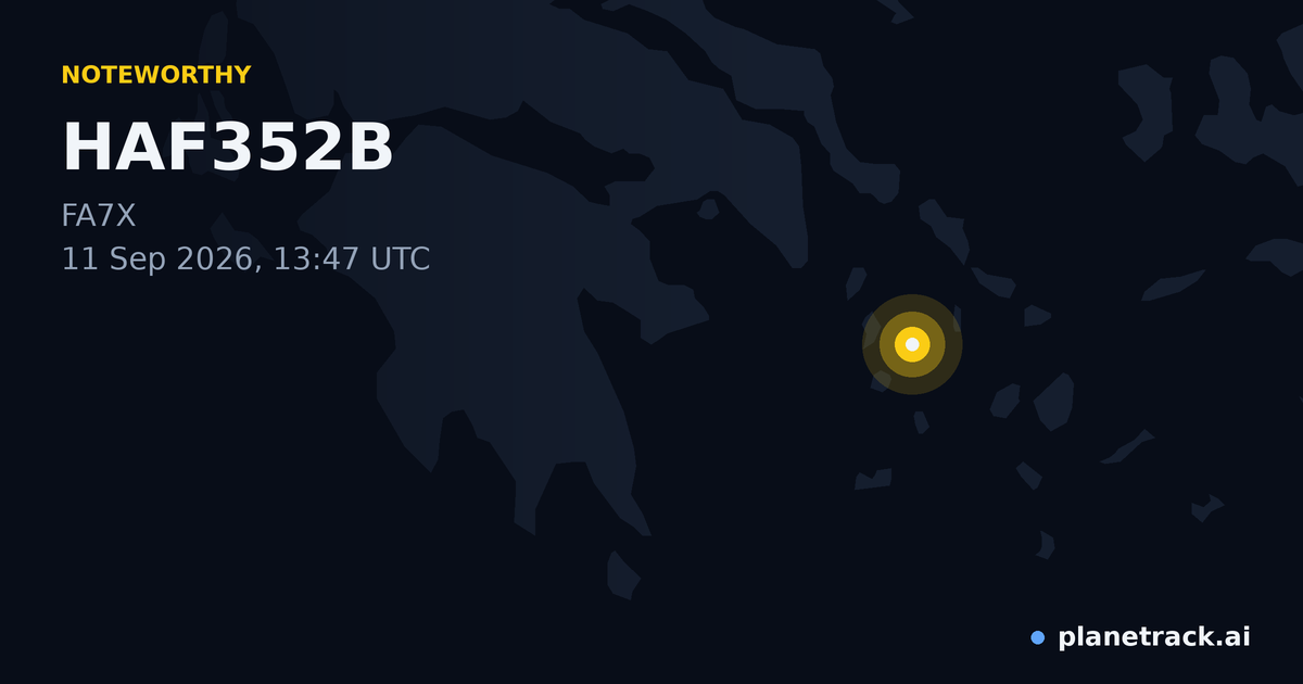 Map of where HAF352B's special aircraft happened