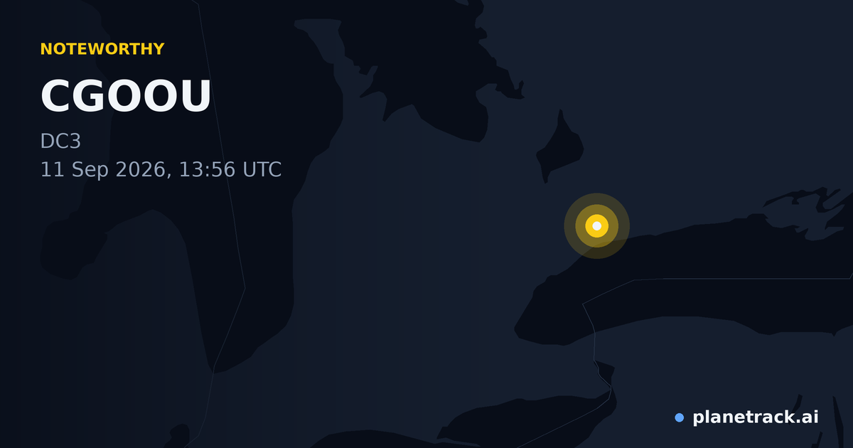 Map of where CGOOU's special aircraft happened