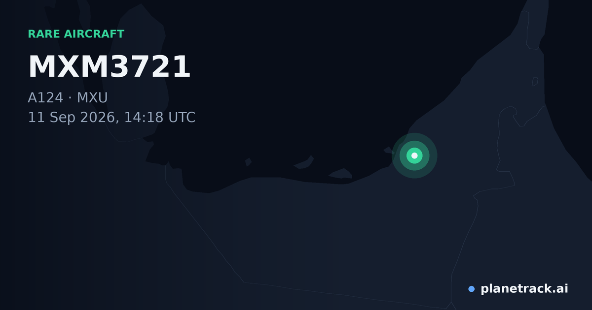 Map of where MXM3721's rare aircraft happened
