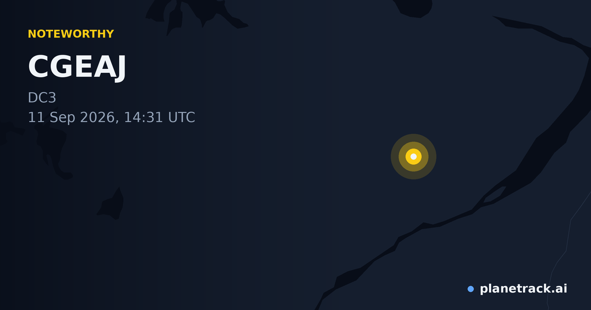 Map of where CGEAJ's special aircraft happened