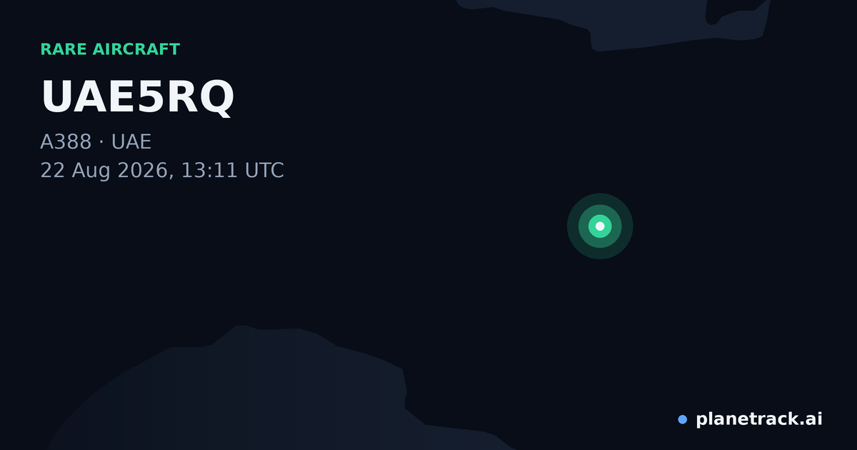 Map of where UAE5RQ's rare aircraft happened