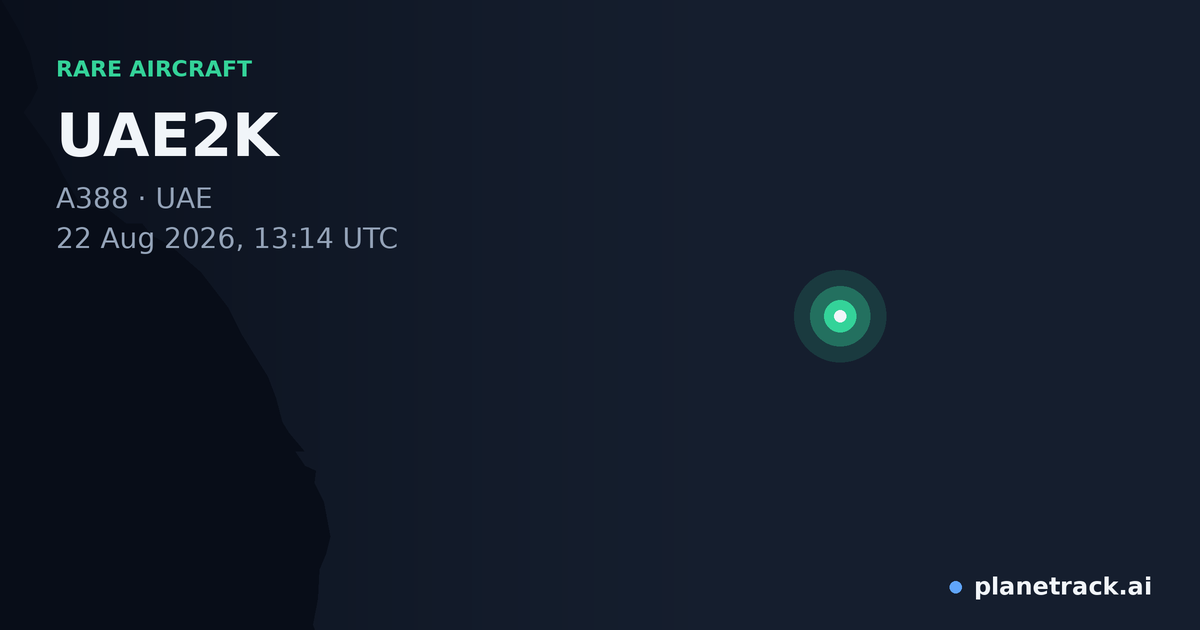 Map of where UAE2K's rare aircraft happened
