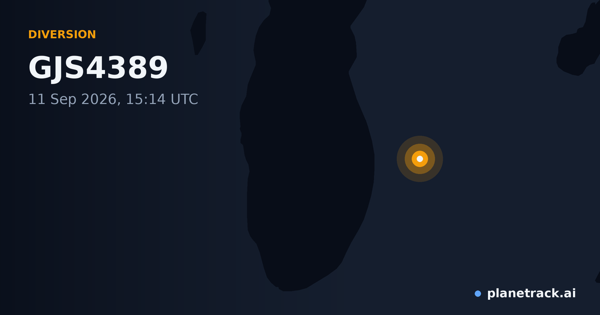 Map of where GJS4389's diversion happened
