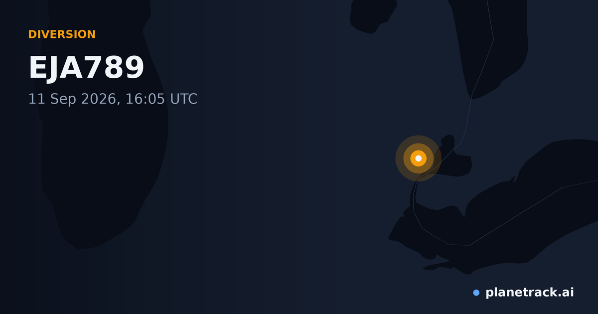 Map of where EJA789's diversion happened