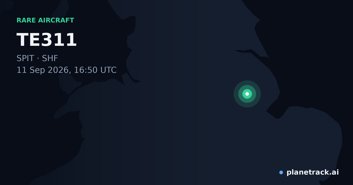 Map of where TE311's rare aircraft happened