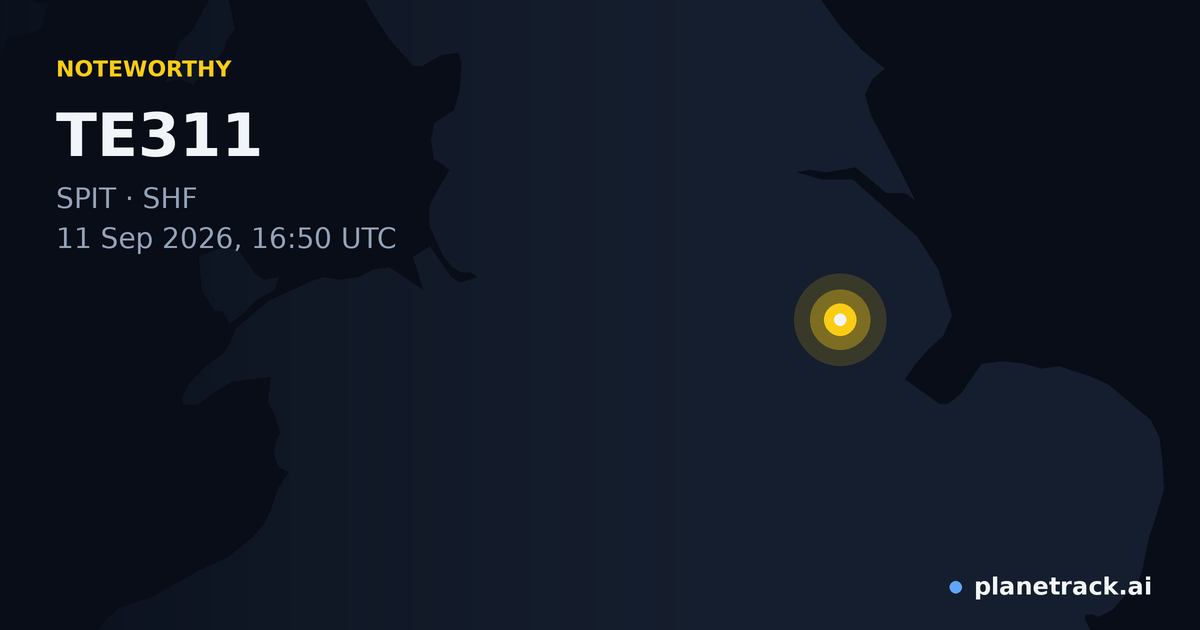 Map of where TE311's special aircraft happened