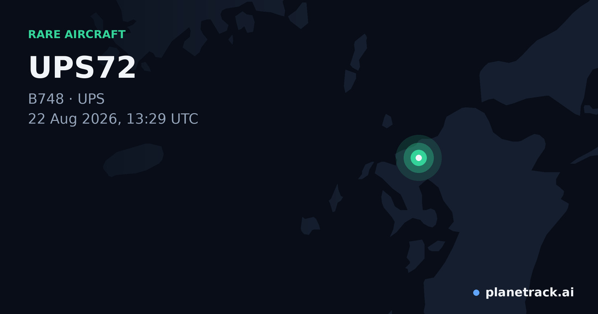 Map of where UPS72's rare aircraft happened