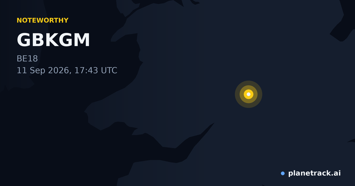 Map of where GBKGM's special aircraft happened