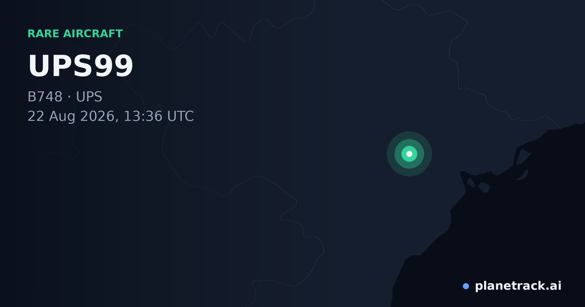 Map of where UPS99's rare aircraft happened
