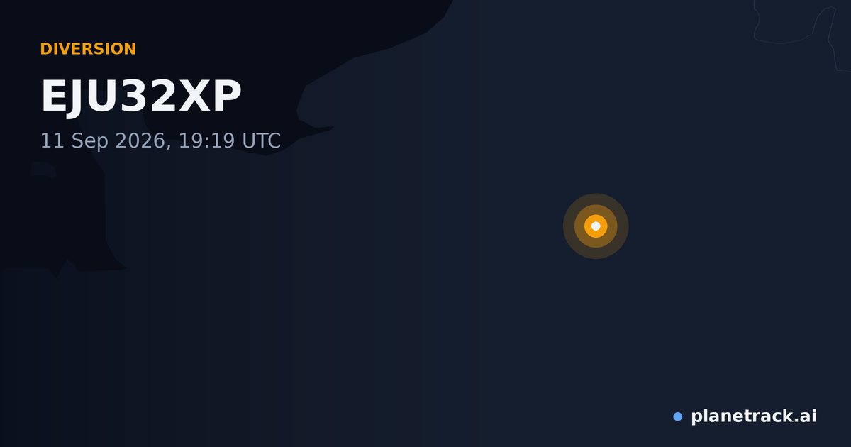 Map of where EJU32XP's diversion happened