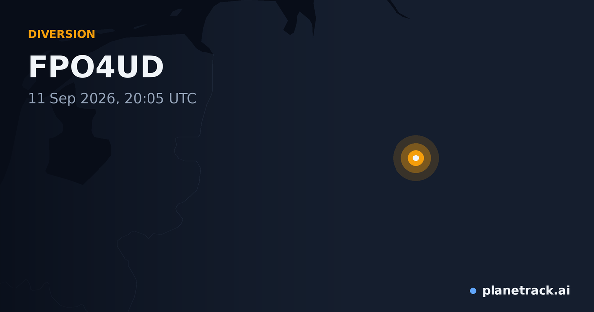 Map of where FPO4UD's diversion happened