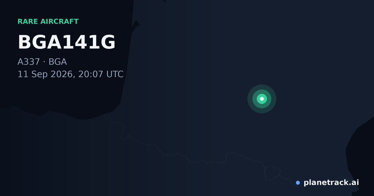 Map of where BGA141G's rare aircraft happened