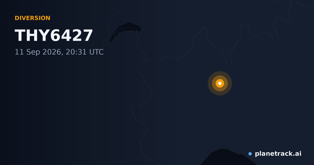 Map of where THY6427's diversion happened