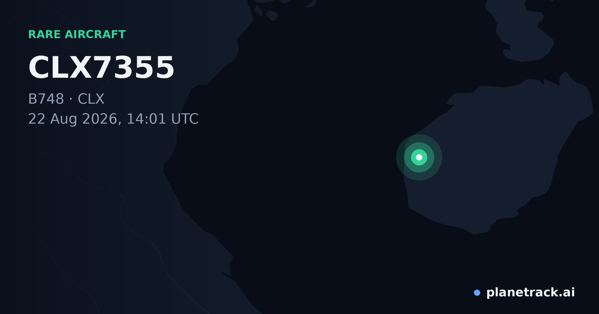 Map of where CLX7355's rare aircraft happened