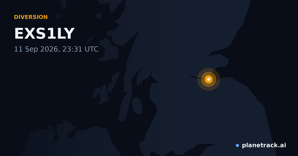 Map of where EXS1LY's diversion happened